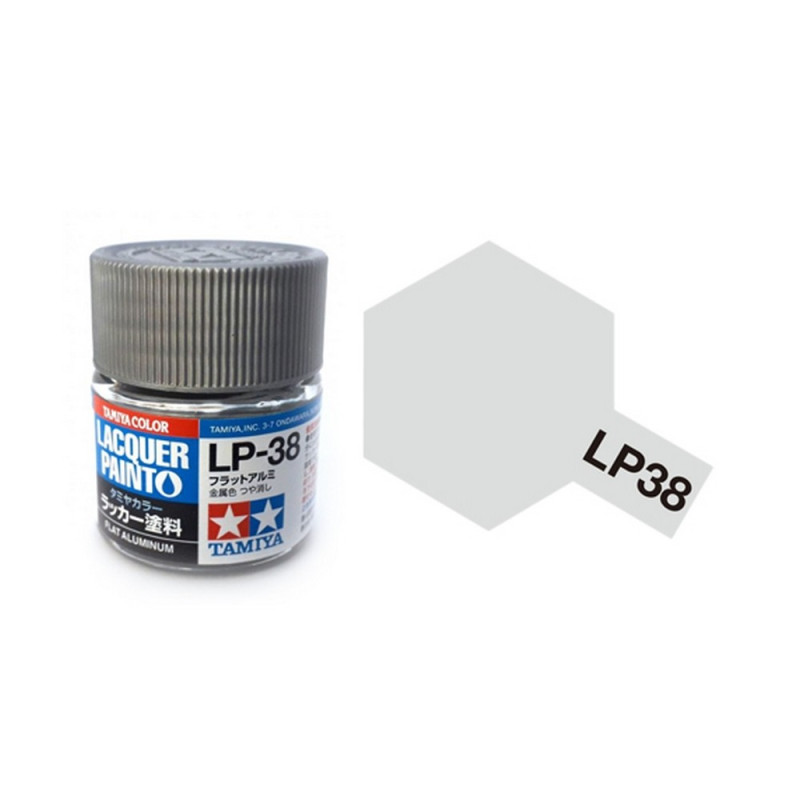 Aluminium mat métallisé pot de 10ml - Lacquer Paint - TAMIYA LP38