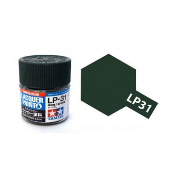 Vert Foncé 2 (IJN) satiné pot de 10ml - Lacquer Paint - TAMIYA LP31