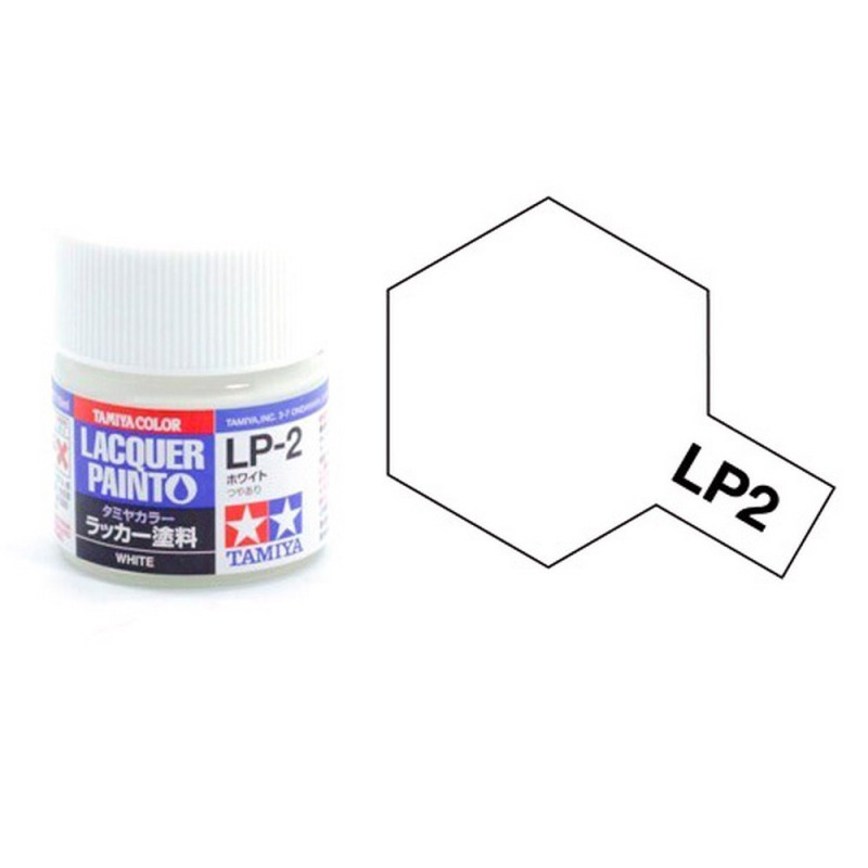 Blanc brillant pot de 10ml - Lacquer Paint - TAMIYA LP2
