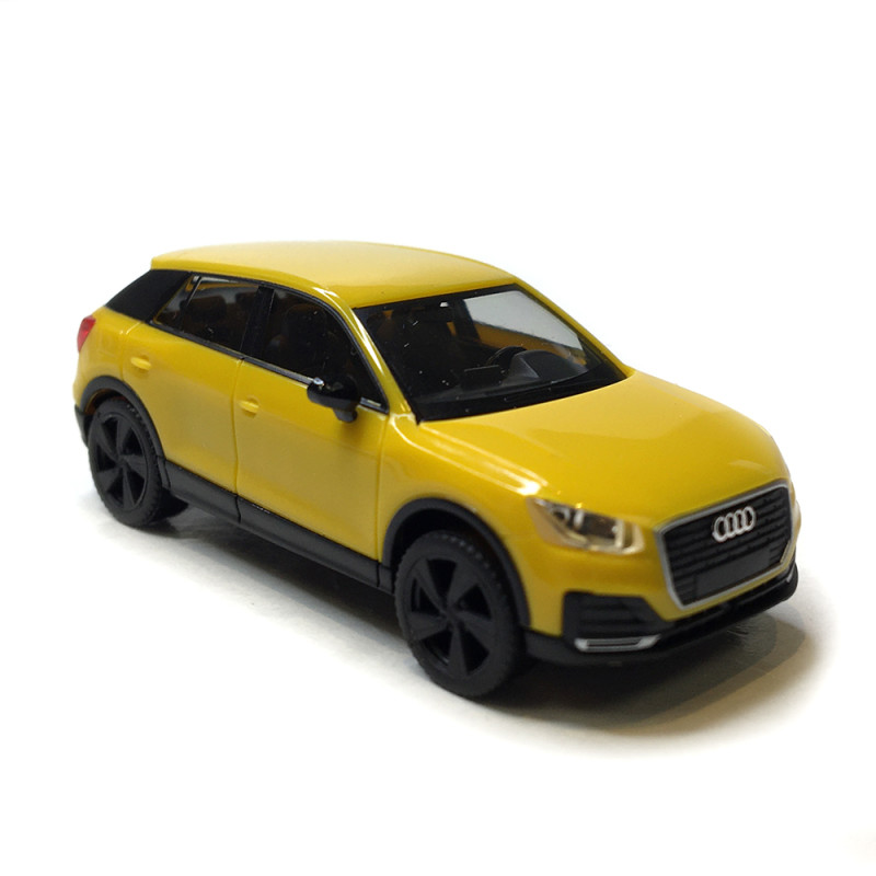 Audi Q2, jaune - HERPA 028677-002 - HO 1/87