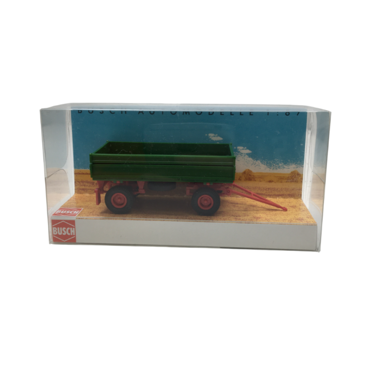 Remorque, IFA HW60.11, vert/rouge - BUSCH 53013 - HO 1/87