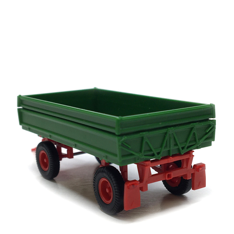 Remorque, IFA HW60.11, vert/rouge - BUSCH 53013 - HO 1/87