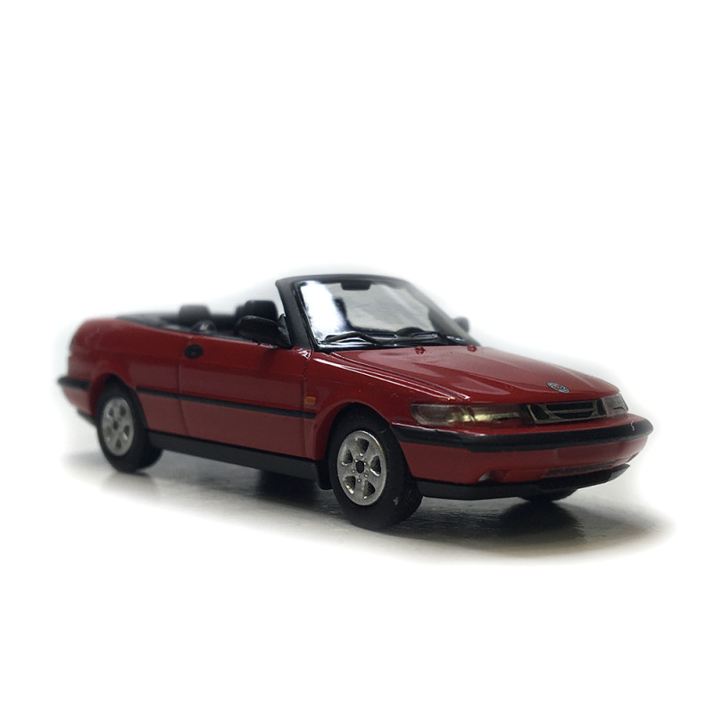 Saab 900, turbo 16S cabriolet, rouge, 1995 - Minichamps 870170132 - 1/87