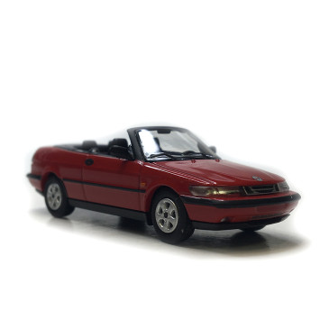 Saab 900, turbo 16S cabriolet, rouge, 1995 - Minichamps 870170132 - 1/87