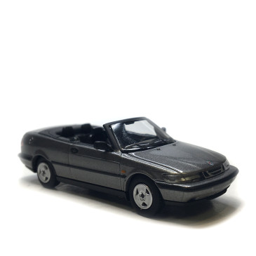 Saab 900, turbo 16S cabriolet, gris, 1995 - Minichamps 870170134 - 1/87
