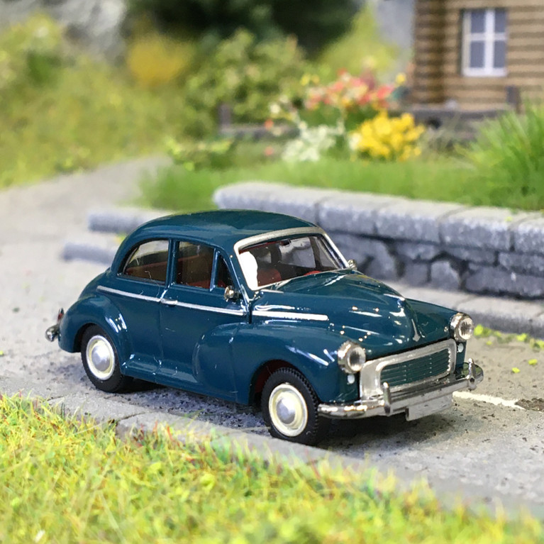 Morris Minor 1000, bleu, 1956 - BREKINA 15215 - HO 1/87