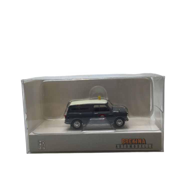 Austin Mini Van, gris, London transport, 1960 - BREKINA 15370 - HO 1/87