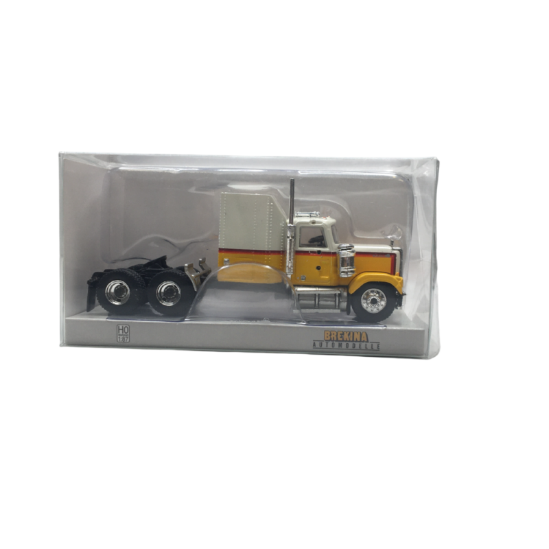 Tracteur, Chevrolet Bison, blanc, jaune, 1980 - BREKINA 85782 - HO 1/87