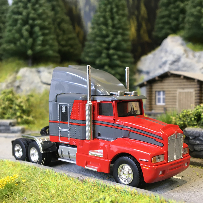 Tracteur, Kenworth T600, rouge, gris, 1984 - BREKINA 85933 - HO 1/87