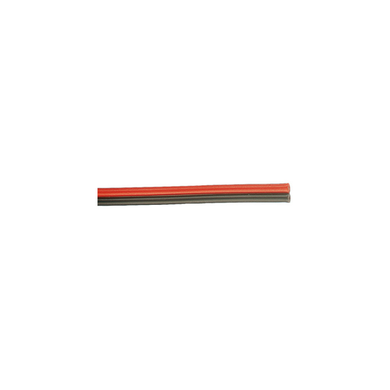 Fil double, 0.75mm², 15m, rouge/noir - BRAWA 32380