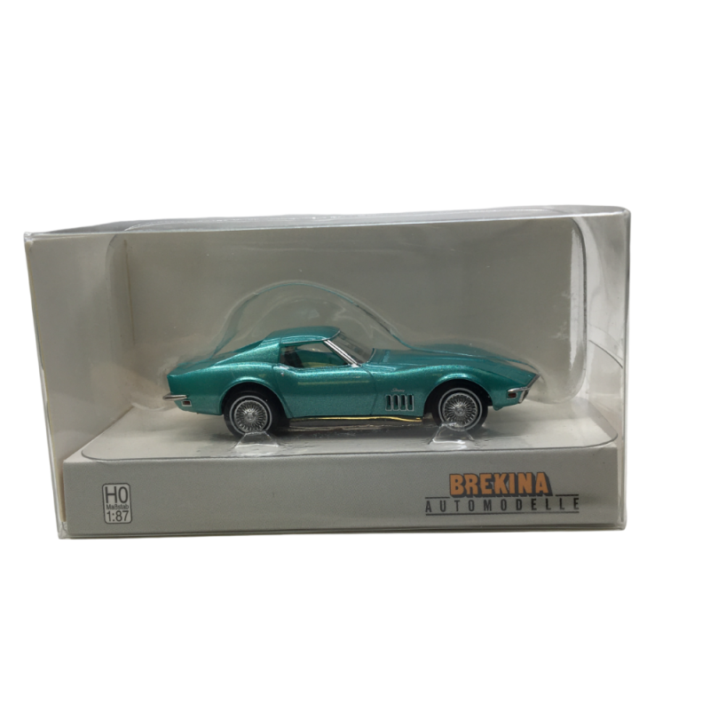 Chevrolet Corvette C3, coupé, vert métal, 1967 - BREKINA 19989 - HO 1/87