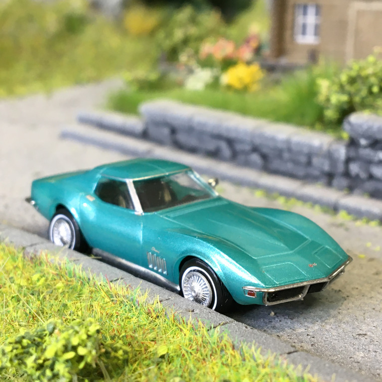 Chevrolet Corvette C3, coupé, vert métal, 1967 - BREKINA 19989 - HO 1/87