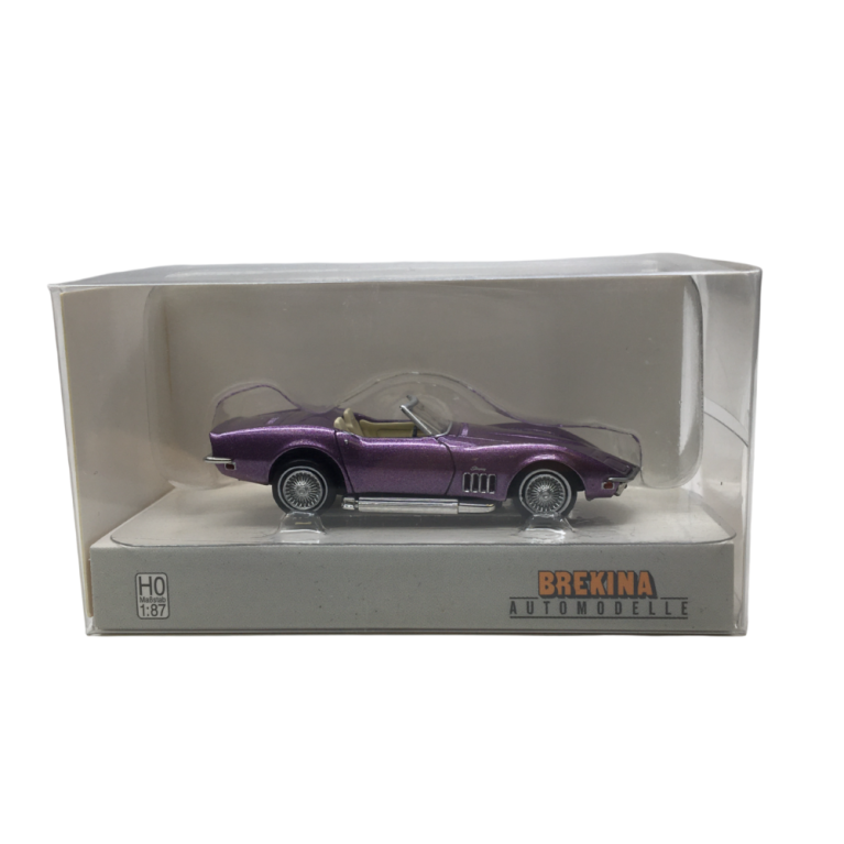 Chevrolet Corvette C3, coupé, violet métal, 1968 - BREKINA 19995 - HO 1/87
