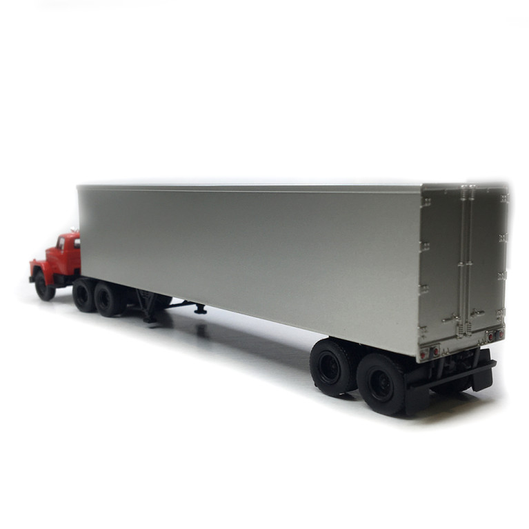 Semi-remorque tôlé, Dodge LCF, CT 900, rouge, 1960 - BREKINA 86305- HO 1/87