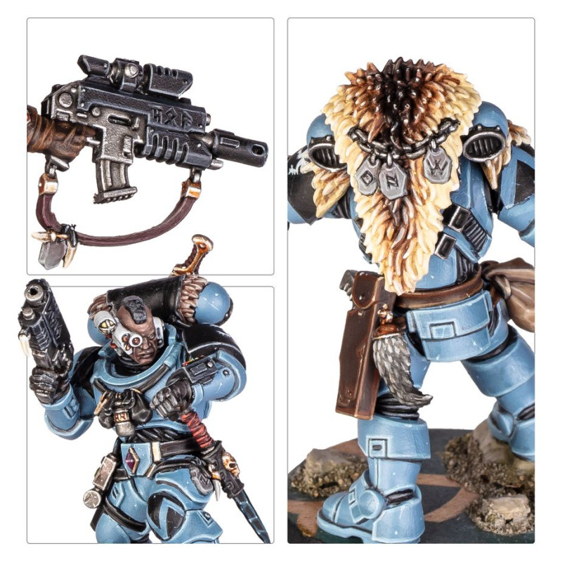 Warhammer 40 000, Kill Team, Wolf scouts, Elite Space Wolves prey-stalkers - WARHAMMER 102-11