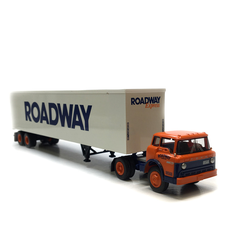 Semi-remorque, Ford C series, Roadway, 1970 - BREKINA 86328 - HO 1/87