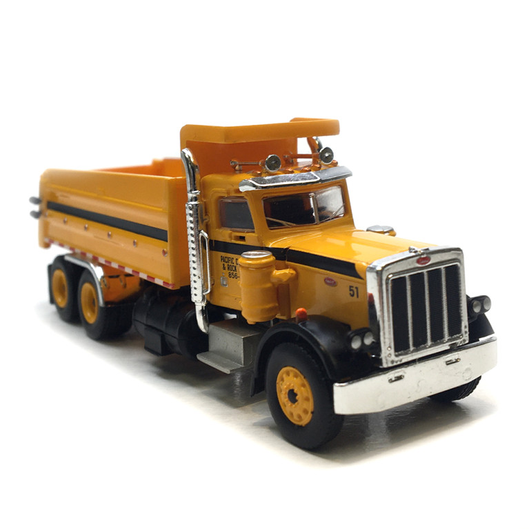 Camion-benne, Peterbilt 359, Pacific concrete & rock, 1973 - BREKINA 86295 - HO 1/87