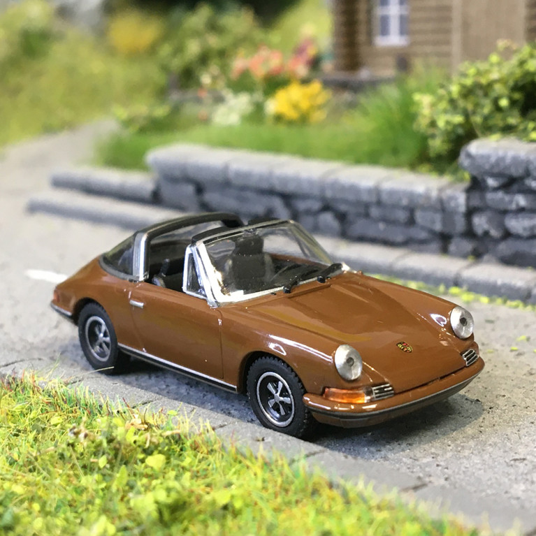 Porsche 911 Targa, brun, 1972 - Minichamps 870064560 - 1/87