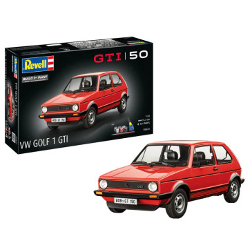 Coffret 50 ans, Volkswagen Golf 1 GTi - REVELL 05623 - 1/24