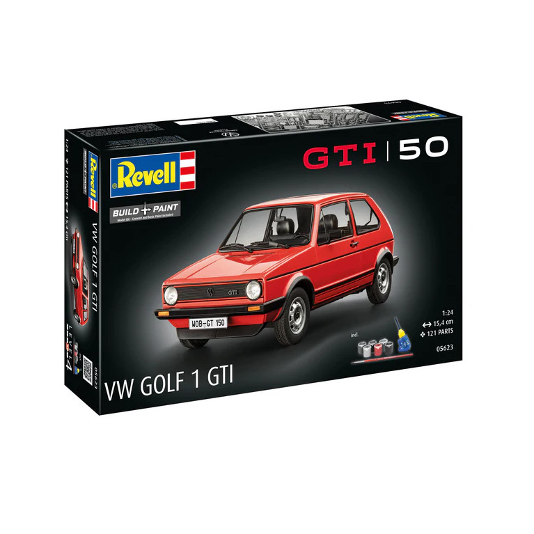 Coffret 50 ans, Volkswagen Golf 1 GTi - REVELL 05623 - 1/24