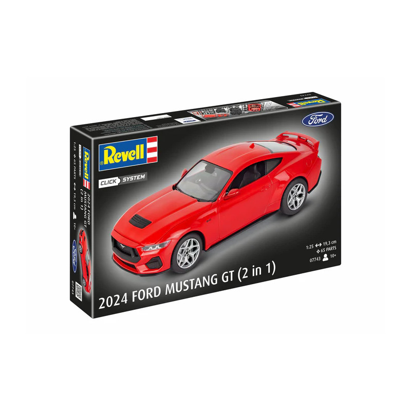 Ford Mustang GT, Click system, 2024 - REVELL 07743 - 1/25