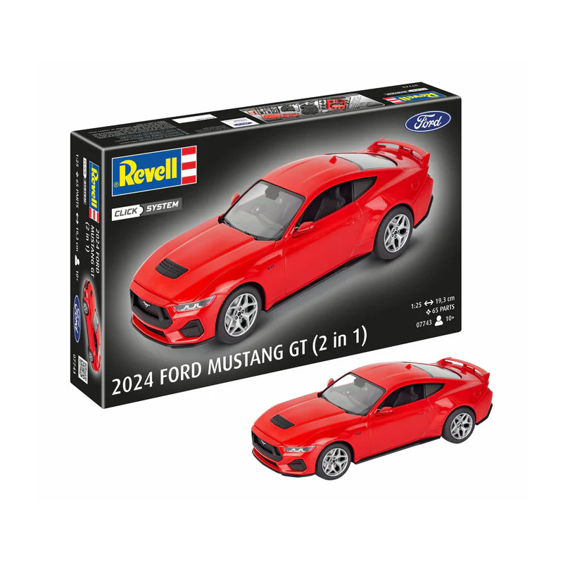 Ford Mustang GT, Click system, 2024 - REVELL 07743 - 1/25