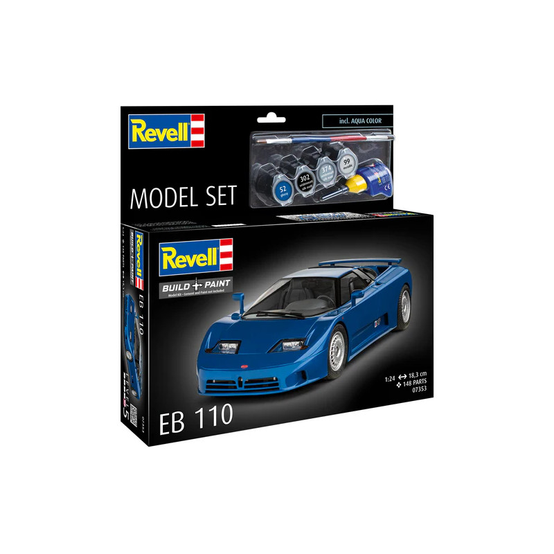 Coffret model set, Bugatti, EB110 - REVELL 67353 - 1/24