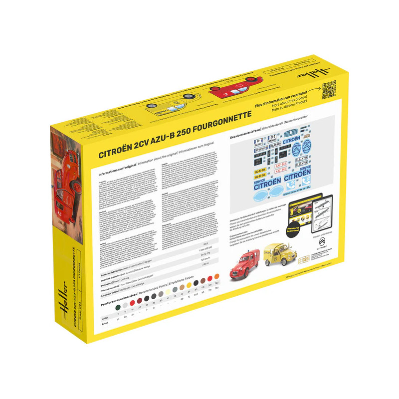 Starter kit, Citroën 2CV, AZU-B 250, fourgonnette - HELLER 58701 - 1/24