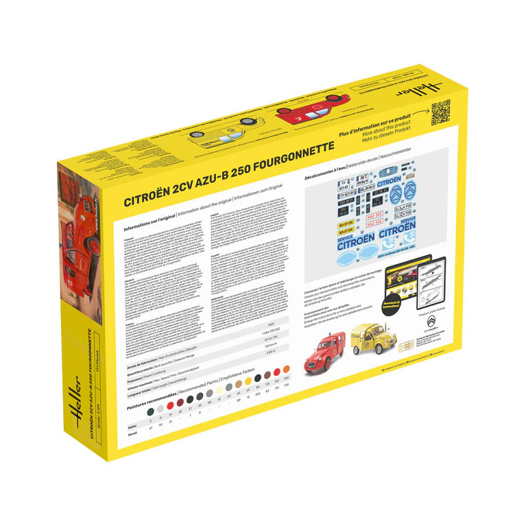 Starter kit, Citroën 2CV, AZU-B 250, fourgonnette - HELLER 58701 - 1/24
