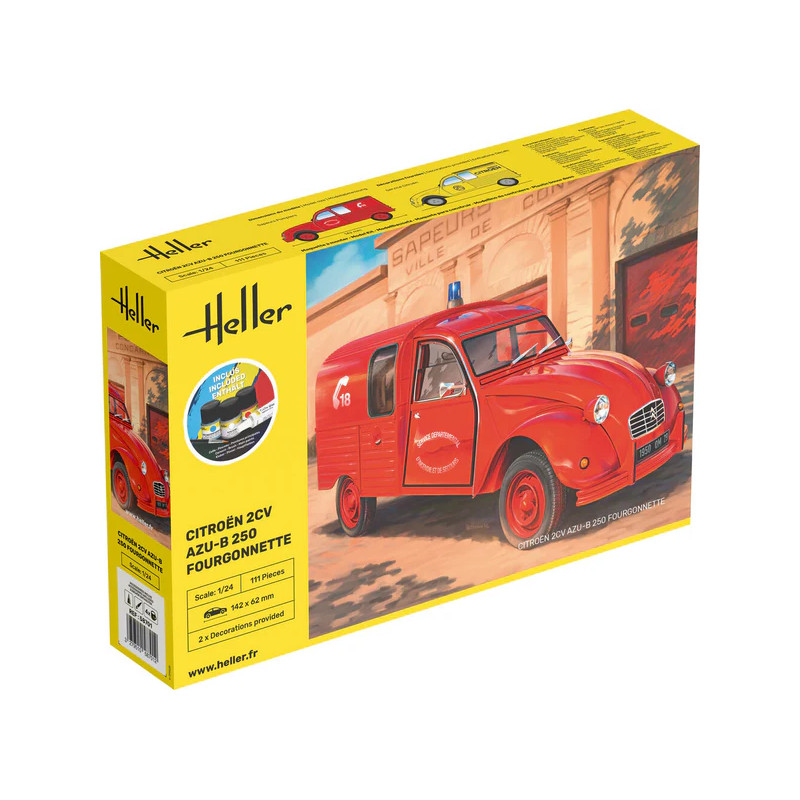 Starter kit, Citroën 2CV, AZU-B 250, fourgonnette - HELLER 58701 - 1/24