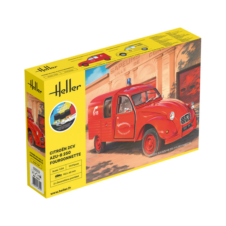 Starter kit, Citroën 2CV, AZU-B 250, fourgonnette - HELLER 58701 - 1/24
