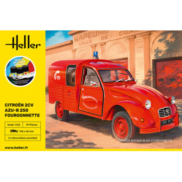 Starter kit, Citroën 2CV, AZU-B 250, fourgonnette - HELLER 58701 - 1/24