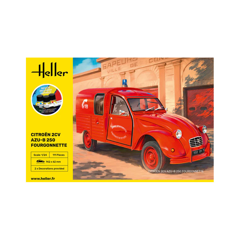 Starter kit, Citroën 2CV, AZU-B 250, fourgonnette - HELLER 58701 - 1/24