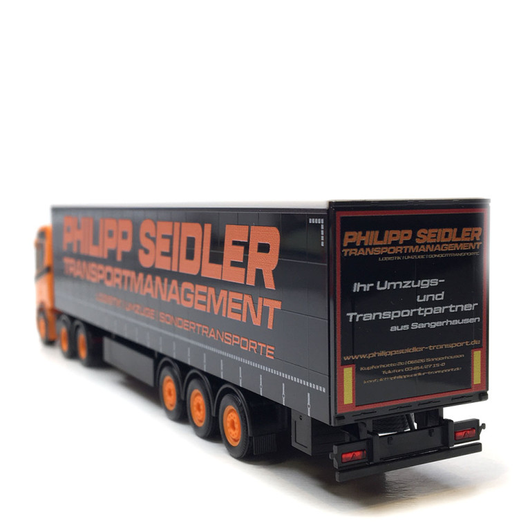 Camion semi-remorque bâchée, Scania CR 20 ND, Philipp Seidler - HERPA 320139 - HO 1/87