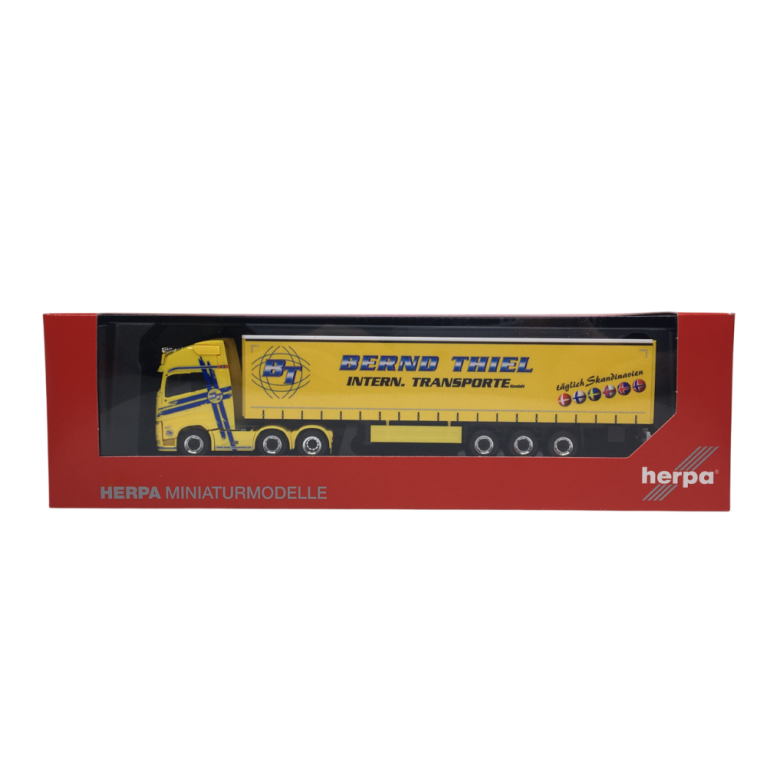Camion semi-remorque toile rideau, Volvo FH GL XL, 2020, Bernd Thiel - HERPA 319591 - HO 1/87