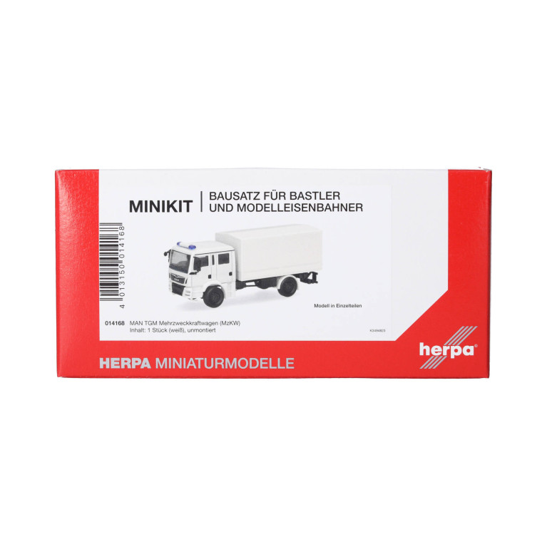 MiniKit: MAN, TGM (MzKW), véhicule polyvalent, blanc - Herpa 014168 - HO 1/87