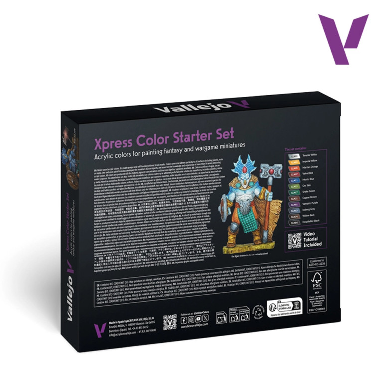 Kit de démarrage Xpress Color 12x18ml - Fantasy Color Series - VALLEJO 72.209