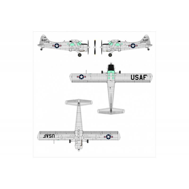 L-20A/U-6A Beaver, avion utilitaire US - DORA WINGS DW48059 - 1/48