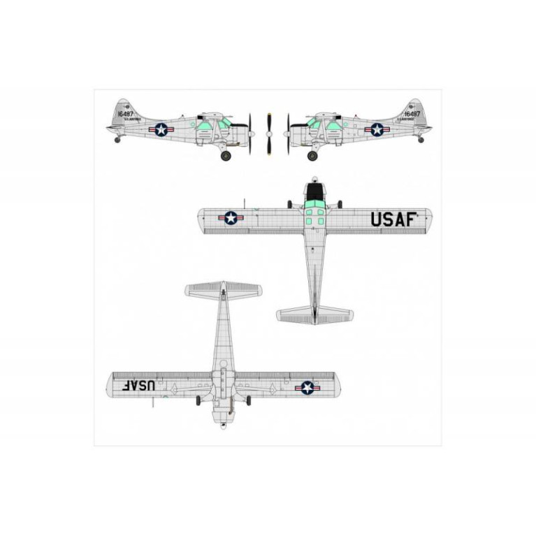 L-20A/U-6A Beaver, avion utilitaire US - DORA WINGS DW48059 - 1/48