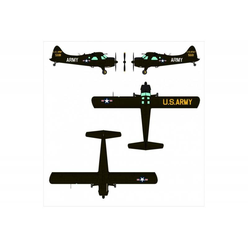 L-20A/U-6A Beaver, avion utilitaire US - DORA WINGS DW48059 - 1/48