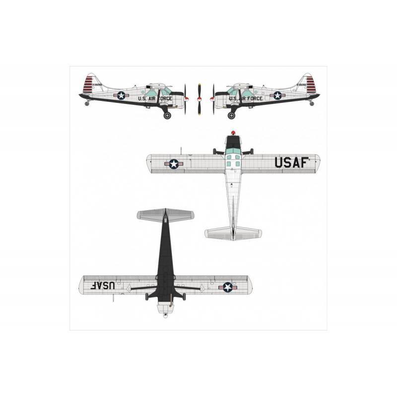 L-20A/U-6A Beaver, avion utilitaire US - DORA WINGS DW48059 - 1/48