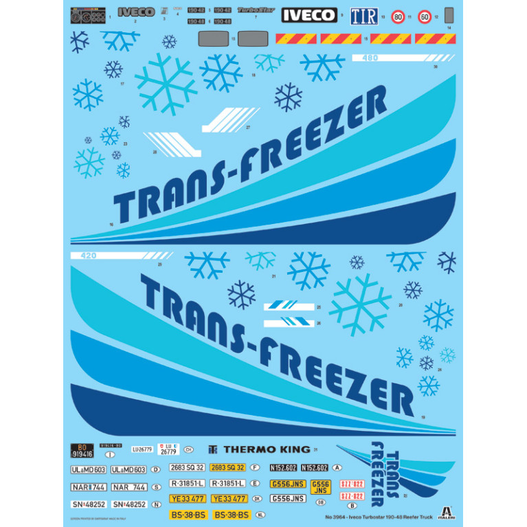Camion frigorifique, Iveco TURBOSTAR 190.48 - ITALERI 3964 - 1/24