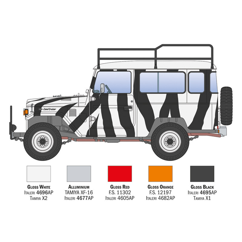 Toyota Land Cruiser, Safari - ITALERI 3681 - 1/24