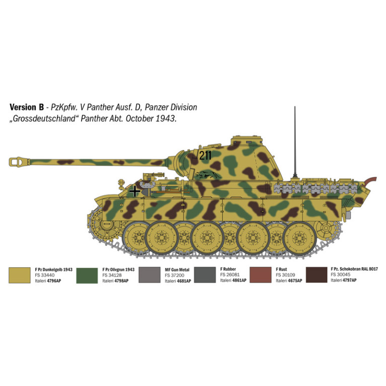 Pz. Kpfw. V Panther Ausfr. D - ITALERI 90290 - 1/35
