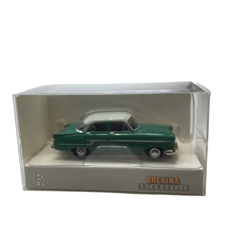 Opel Kapitän 2.6, vert, blanc, 1956 - BREKINA 20886 - HO 1/87