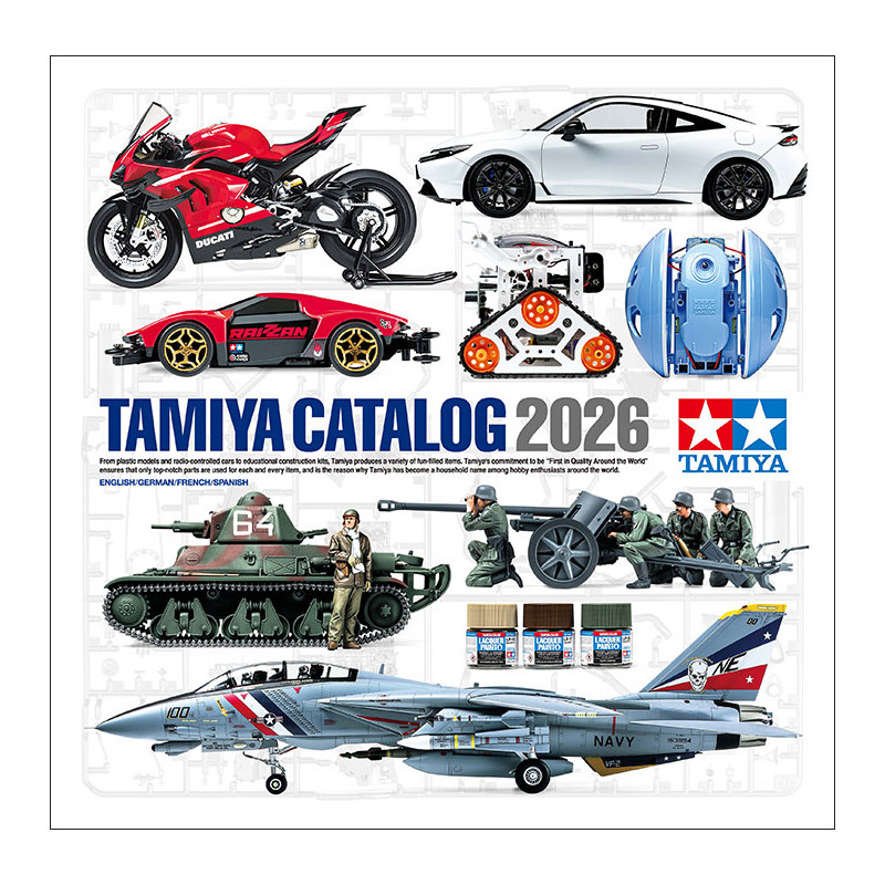 Catalogue, Tamiya, 2026, 85 pages, Anglais/Allemand/Français/Espagnols - TAMIYA 64463