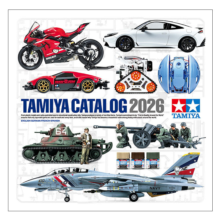Catalogue, Tamiya, 2026, 85 pages, Anglais/Allemand/Français/Espagnols - TAMIYA 64463