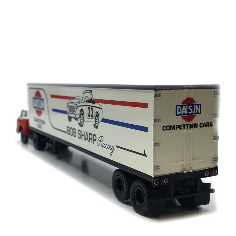 Semi-remorque, Ford C series, Bob Sharp Racing, Datsun, 1970 - BREKINA 86330 - HO 1/87