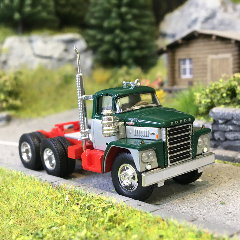 Tracteur, Dodge LCF CT 900, vert, gris, 1960 - BREKINA 86303 - HO 1/87