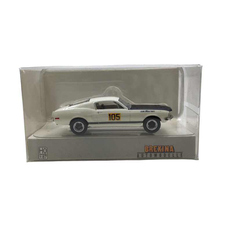 Ford Mustang Fastback, ecurie Ford France, 105, 1968 - BREKINA 19614 - HO 1/87